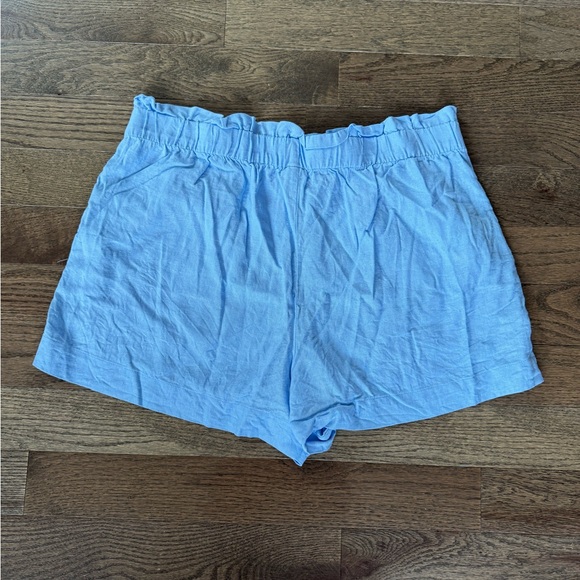 A New Day High Waist Blue Linen Blend Women's Shorts Size XL - Picture 3 of 4
